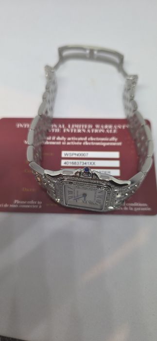 Ceas dama Cartier Panthere iced out diamante naturale