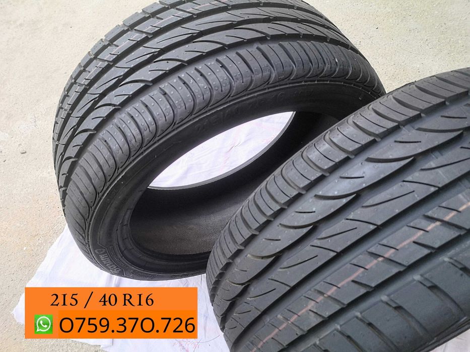 2 anvelope 215/40 R16 Profil intreg- nefolosite, 2 cauciucuri XL