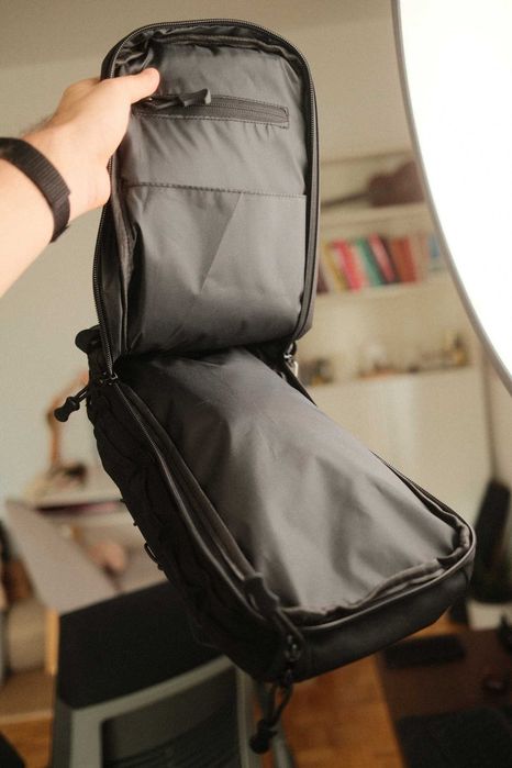 Geantă de umăr, neagră, crossbody