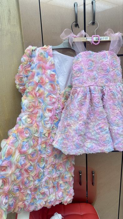 Парные платья мама+доча Family look