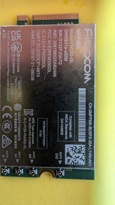 Modul modem 5G, e-Sim Fibocom FM350-GL