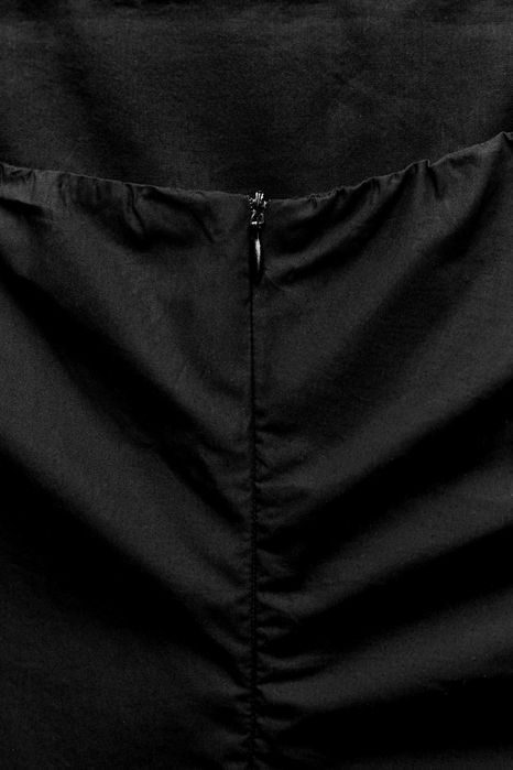 Нова памучна мини рокля с релефни рози Zara, S