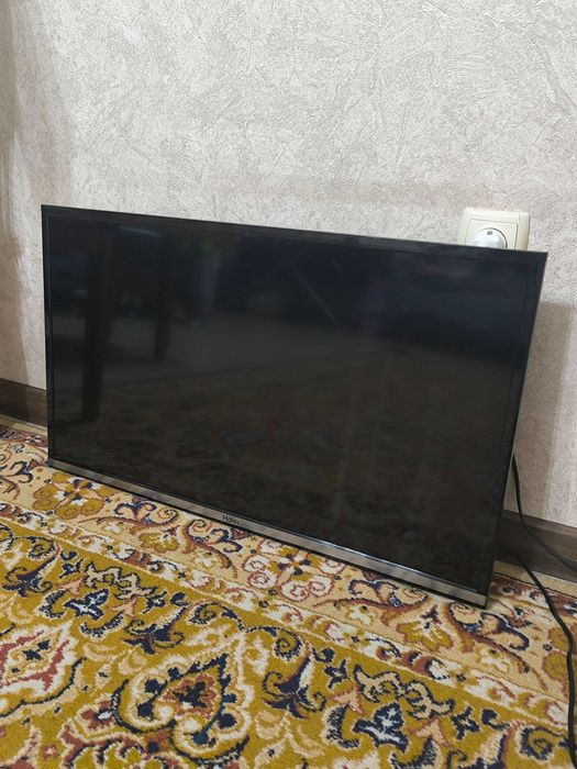 Телевизор Haier в рабочем состоянии