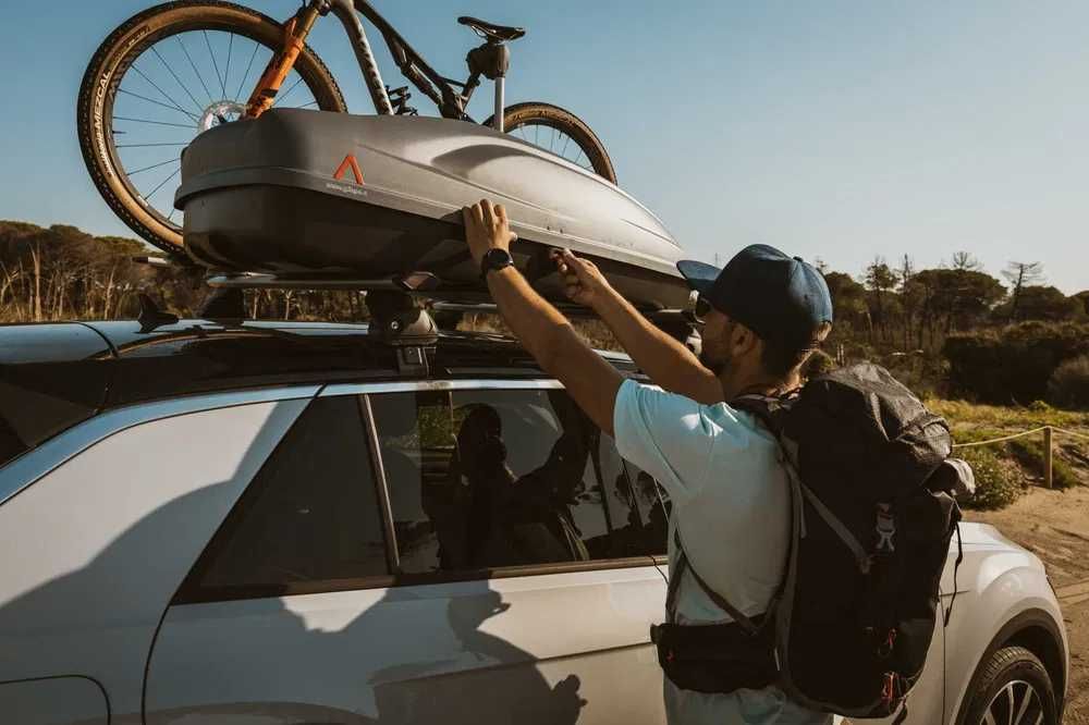 Автобокс багажник G3 SPARK ECO 320 сив мат