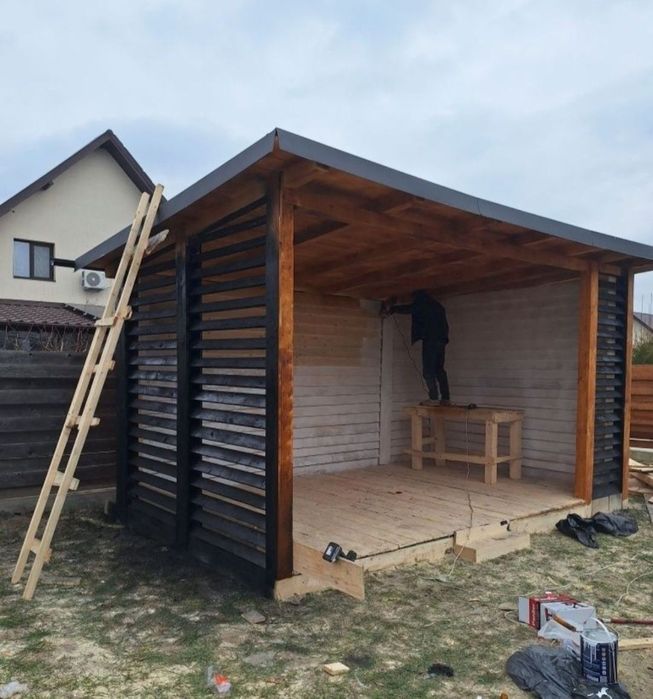 Vând și facem foișoare terase și magazie de depozitare și alte modele la cererea clientului ne deplasăm la destinația dumneavoastră oriunde în tara 07