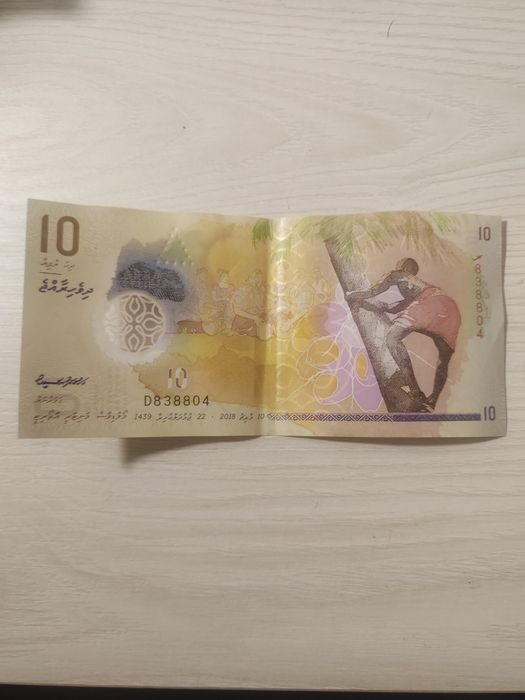 Купюра 10 мальдивских руфий