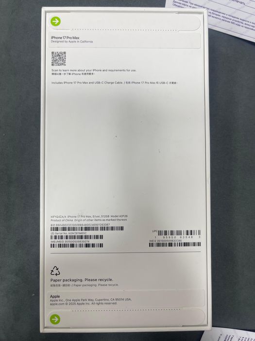 Iphone 17 pro maх512gb с гарантией