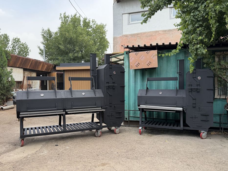 Смокер-гриль-коптильня PRO-137. Мангал,кура,камера копчения