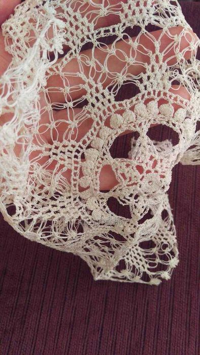 Антична среда на 20-ти век Салфетка, покривка, плетена на една кука