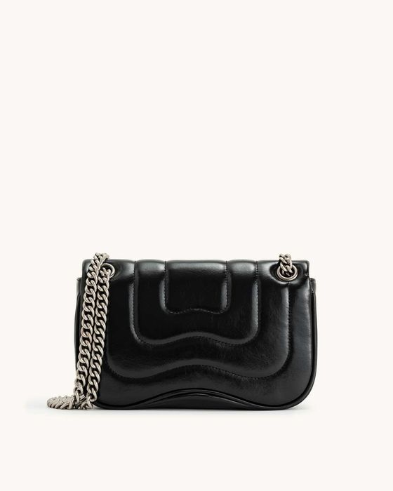 Дамска чанта JW PEI Tina Quilted Chain Crossbody – черна