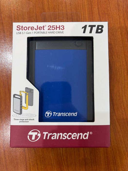 Внешний жесткий диск Transcend StoreJet 25H3 — 1TB, Новый, USB 3.1