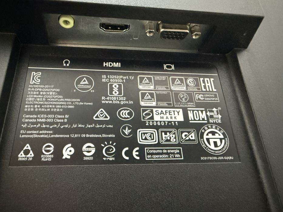 Monitor LENOVO 27 inch