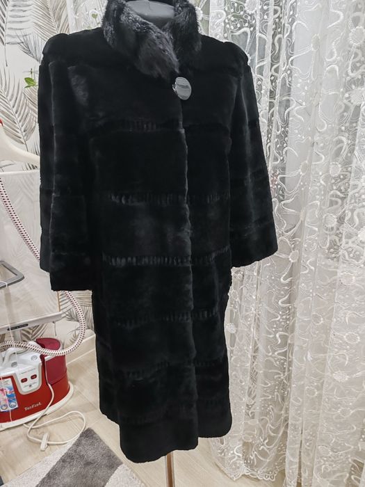 Шуба воротник норка стриженный