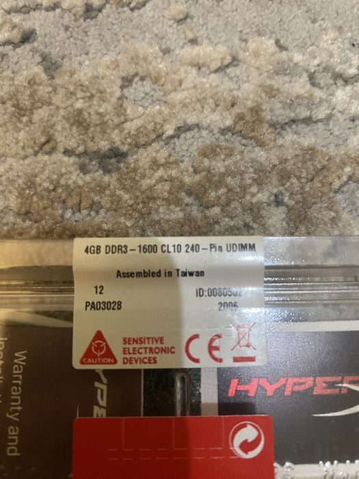 Hyper X 2x4GB ddr3