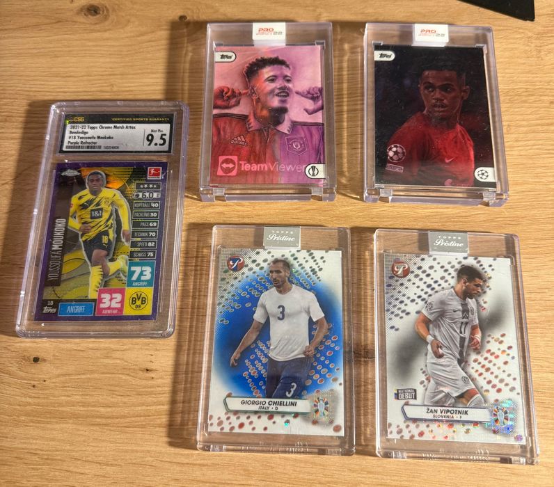 Lot cartonase fotbal Topps & Panini numerotate si gradate