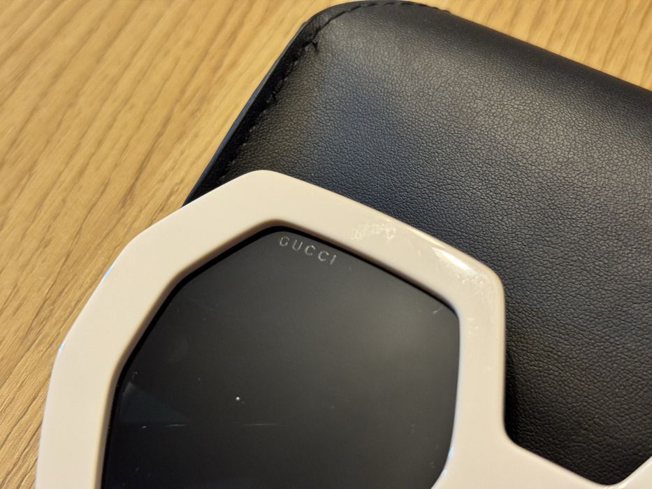 Ochelari soare oversized Gucci Ivory Geo Double G Italian GG0772S