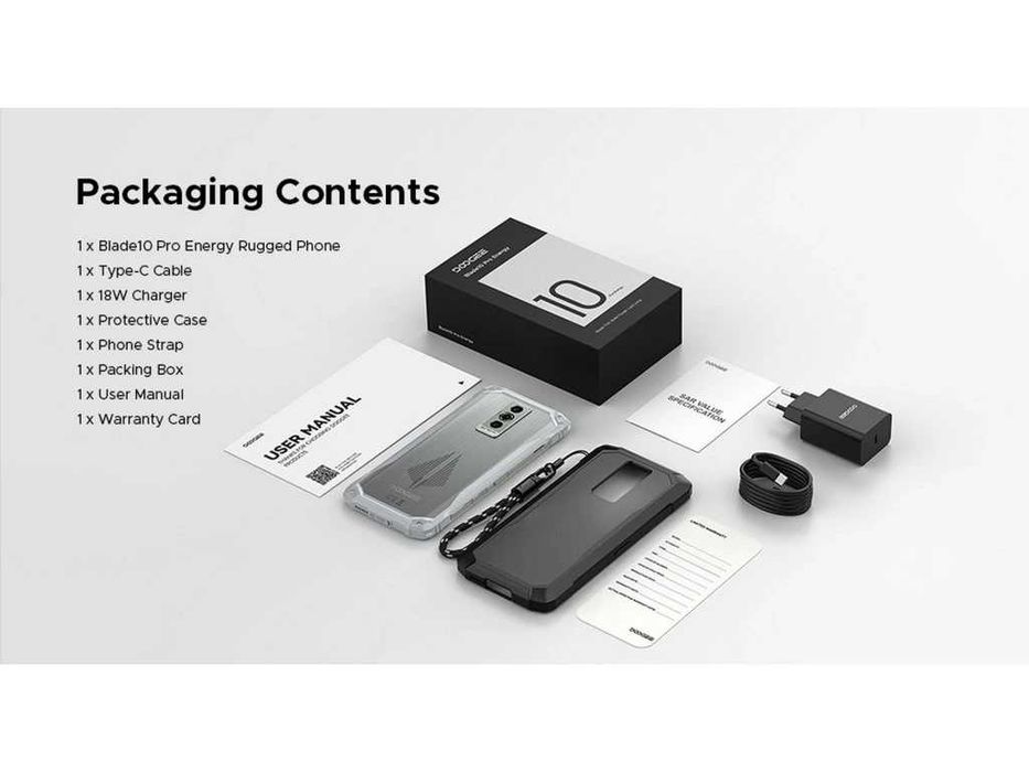 Doogee Blade10 Pro Energy 32GB RAM 256GB ROM, Ultra Slim с IP68 защита