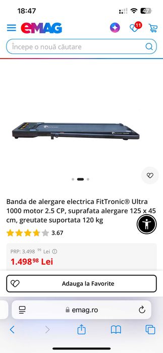 Banda de alergare electrica FitTronic