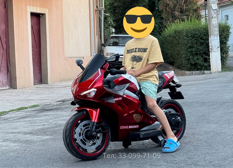 Детский мотоцикл Ducati V5 24V | 2–8 лет, LED, музыка, EVA колеса