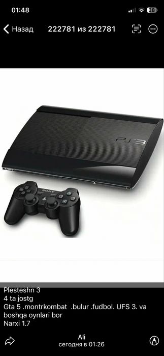 Plays station3 xolati yaxshi