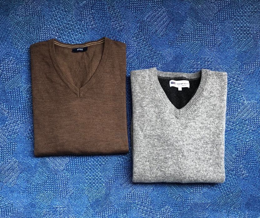 100% вълна Brax / Crewfield мъжки пуловери - L