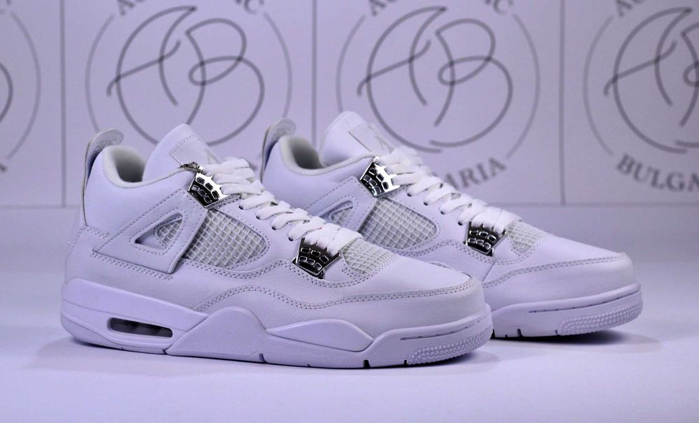 Nike Air Jordan Retro 4 Military Blue Off-White PSG Pure Money Обувки