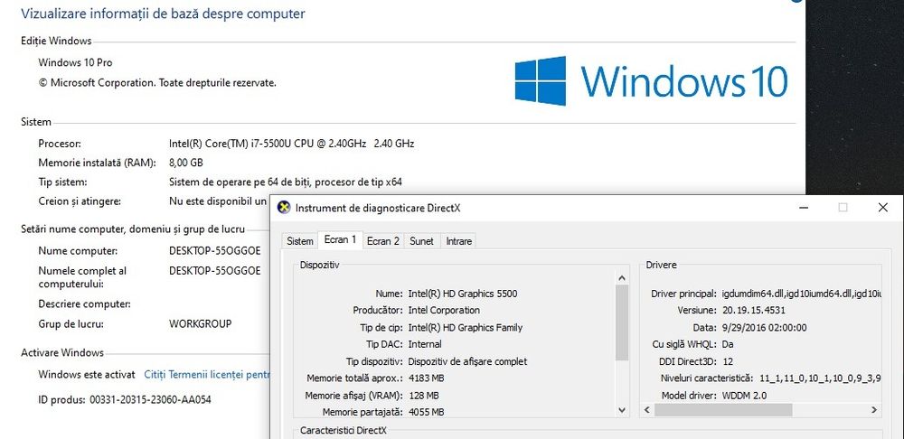 Laptop Dell inspiron 5548  i7 ,ssd 250 , 8 ram ,4 video