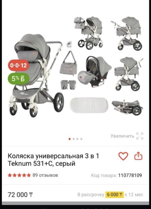 Коляска лето-зима + автокресло