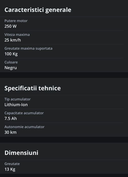 Trotinetă electrică pliabilă – puternică, rapidă, ideală oraș