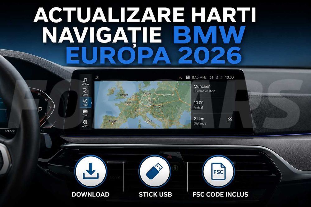 USB hărți navigație Europa 2026 BMW CIC NBT ROUTE EVO MGU LIVE JOY etc