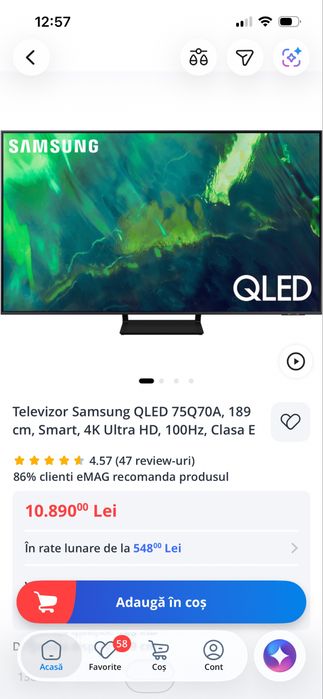 Televizor samsung 189 cm