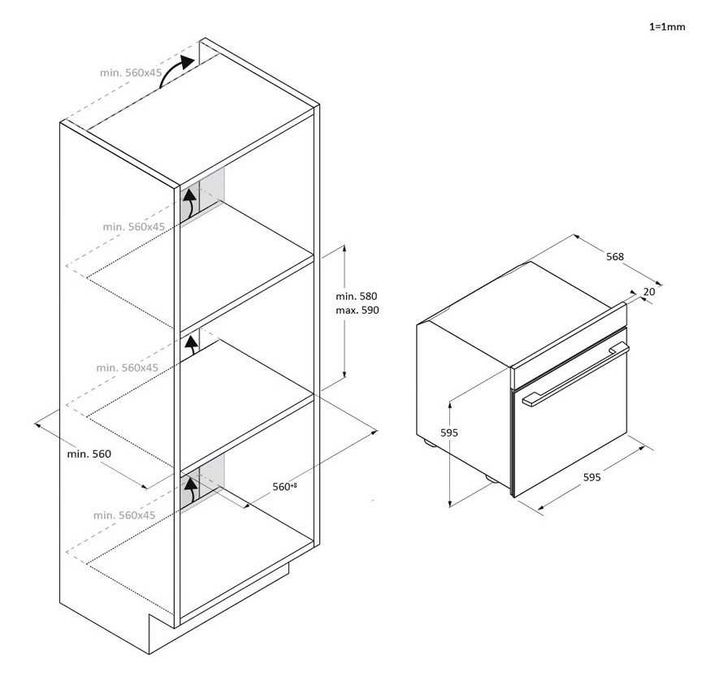Нова фурна за вграждане Candy 78 литра,пиролиза,WIFI