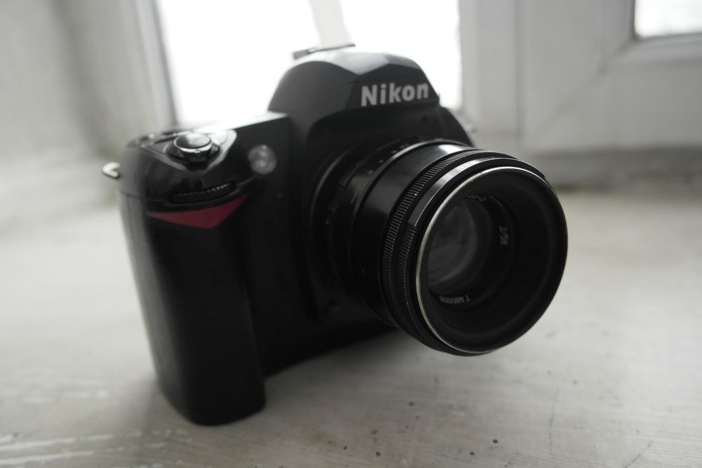 Nikon d70s с обективом helios