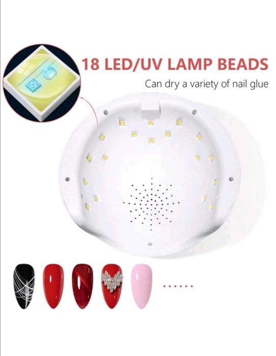 Печка за гел лак UV LED лампа за маникюр 54W SUN