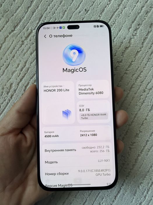 Honor200 lite 256гб