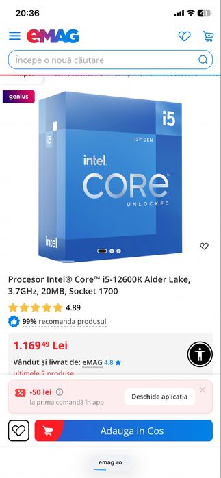 Procesol i5 12600k
