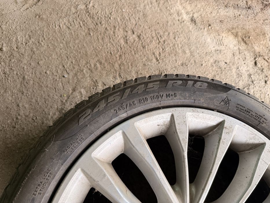 Set Jante BMW Set Anvelope Pirelli M+S Iarna 245/45/R18