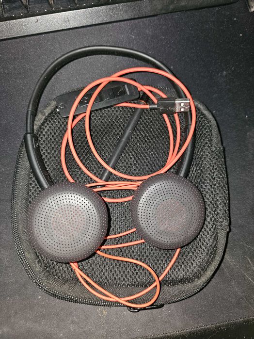 Căști Call Center / Birou Plantronics (Poly) Blackwire 5220 + Husă