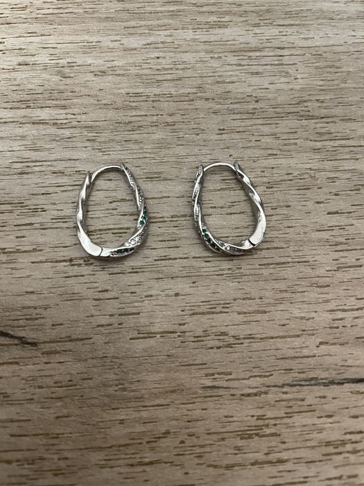 Cercei din argint 925 cu pietre verzi – eleganți