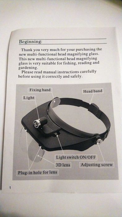 Light Heat with Magnifying Glass , Челна Лампа с Бинокулярни Лещи