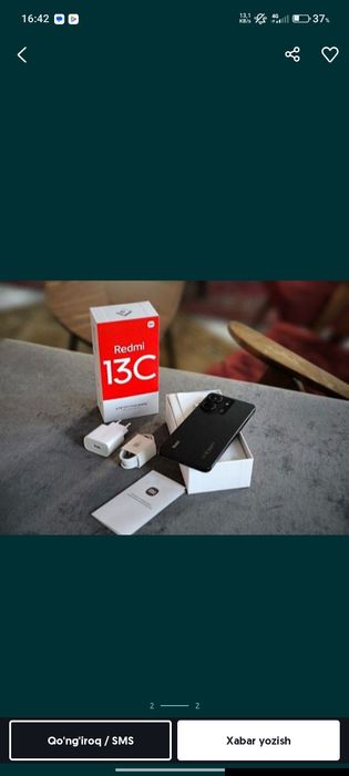 Redmi 13c holati ideal kar dak bo 4 ta chexol zaryadchik