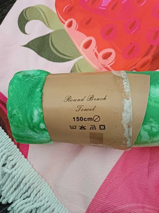 Кръгла плажна хавлия,кърпа нова микрофибъра