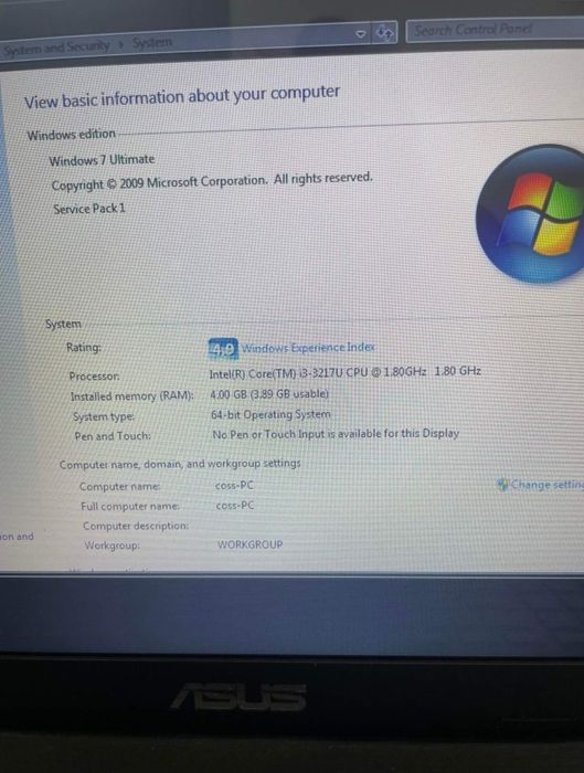 Laptop asus cu defect