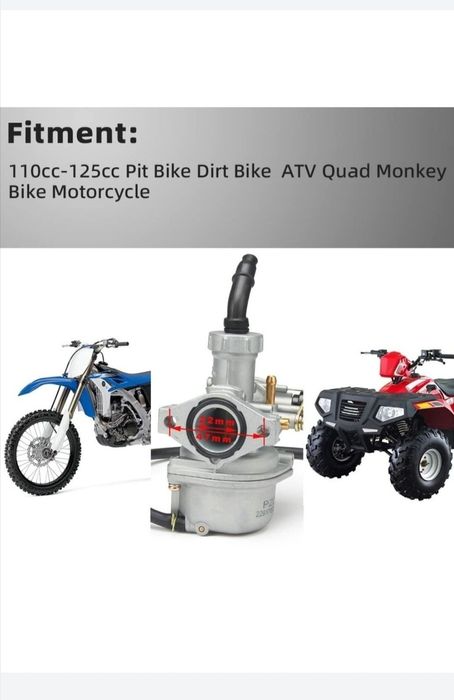 Carburator Pz22 scuter/Atv 110-125 cc