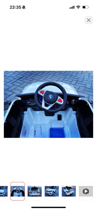 Детский электромобиль  BMW белая