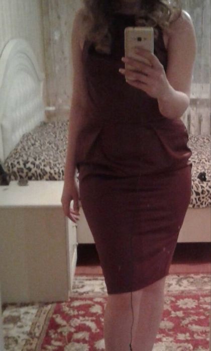 Платье, вечернее б/у цвет Марсалла