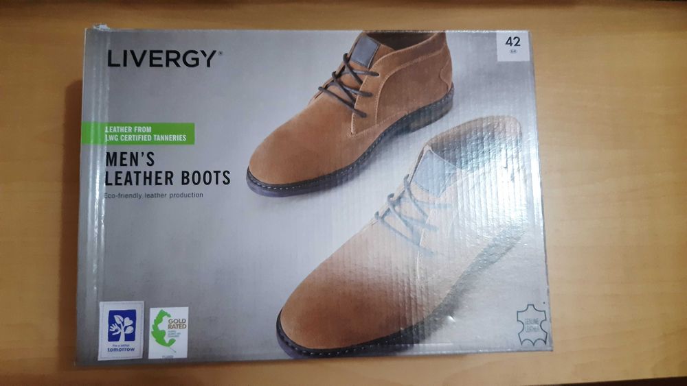 Нови мъжки боти естествена кожа