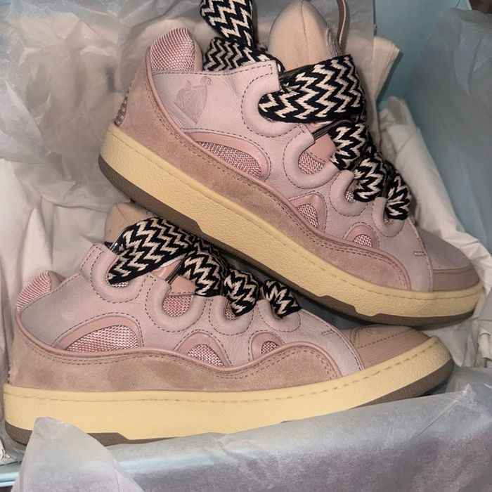 Lanvin Curb (alb/gri/roz/roz cu pete)