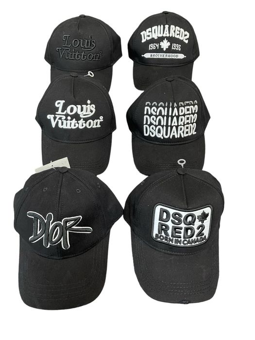 Шапка с козирка и шапка идиотка Dior, DSQ,LV и др.