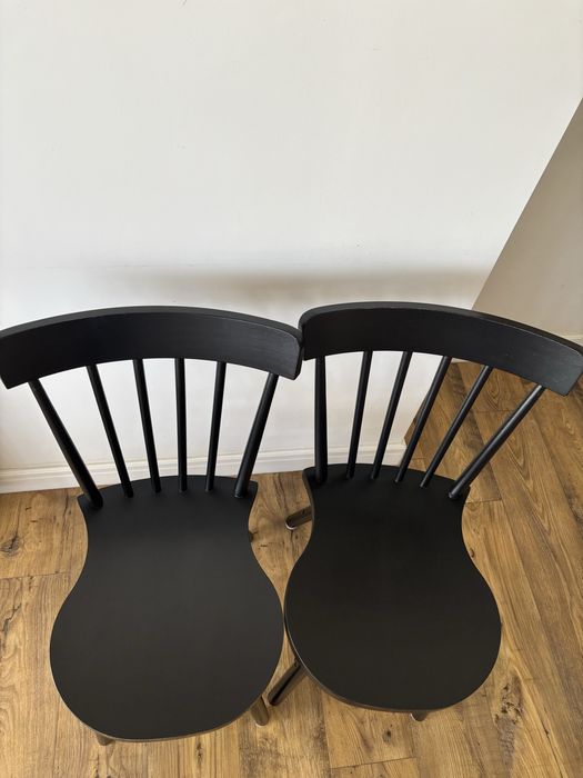 Scaun lemn negru Ikea